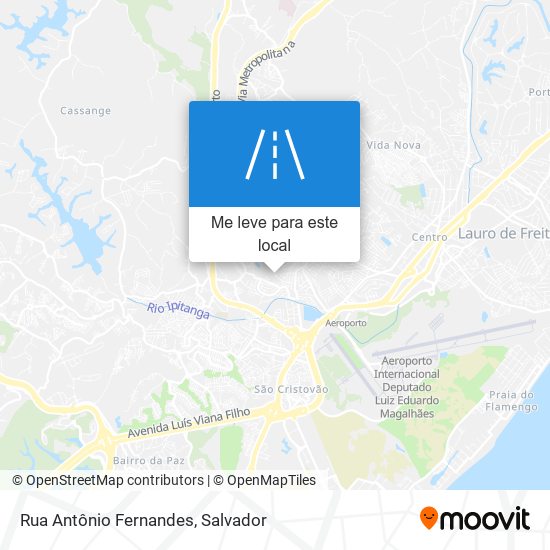 Rua Antônio Fernandes mapa