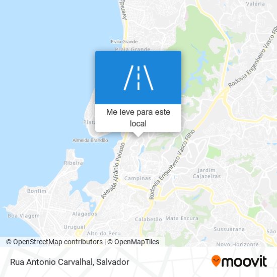 Rua Antonio Carvalhal mapa