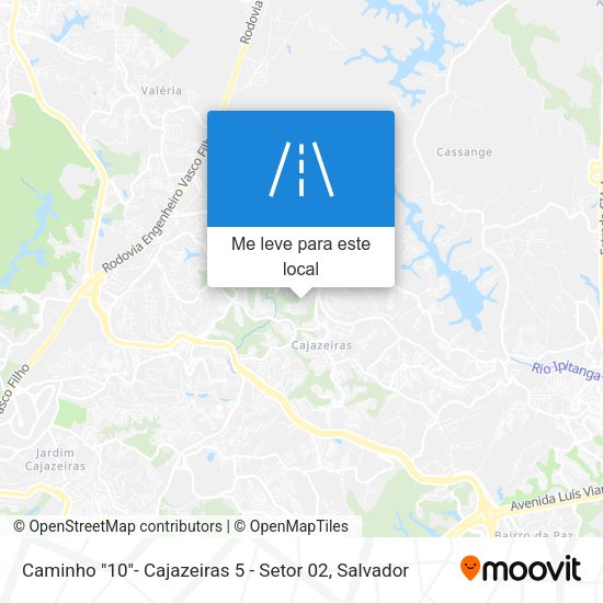 Caminho "10"- Cajazeiras 5 - Setor 02 mapa