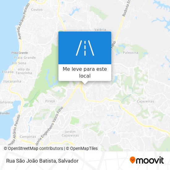 Rua São João Batista mapa