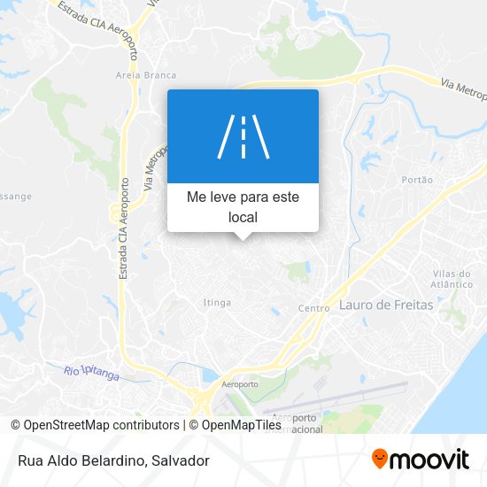 Rua Aldo Belardino mapa