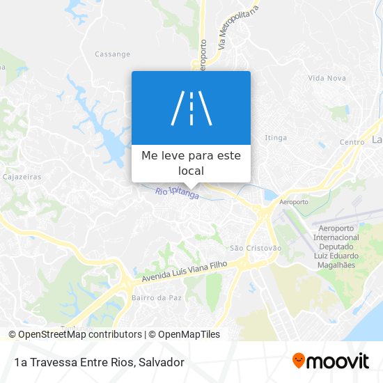 1a Travessa Entre Rios mapa