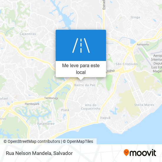 Rua Nelson Mandela mapa