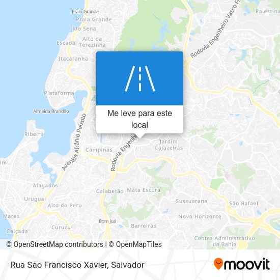 Rua São Francisco Xavier mapa