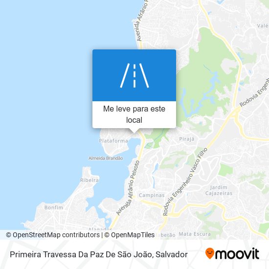 Primeira Travessa Da Paz De São João mapa