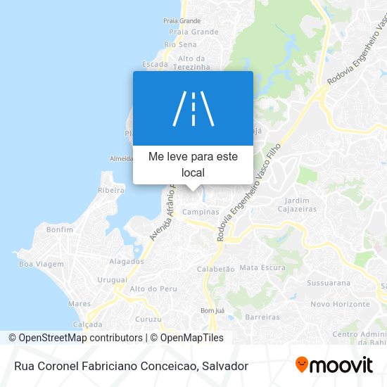 Rua Coronel Fabriciano Conceicao mapa