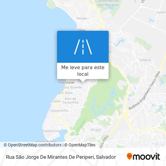 Rua São Jorge De Mirantes De Periperi mapa