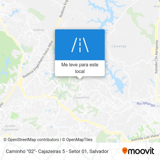 Caminho "02"- Cajazeiras 5 - Setor 01 mapa