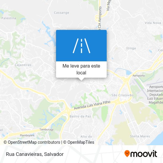Rua Canavieiras mapa