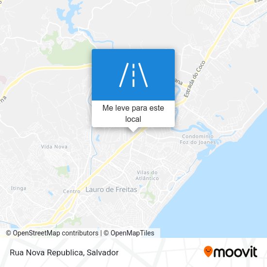 Rua Nova Republica mapa