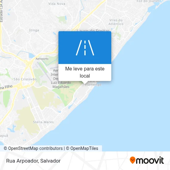Rua Arpoador mapa