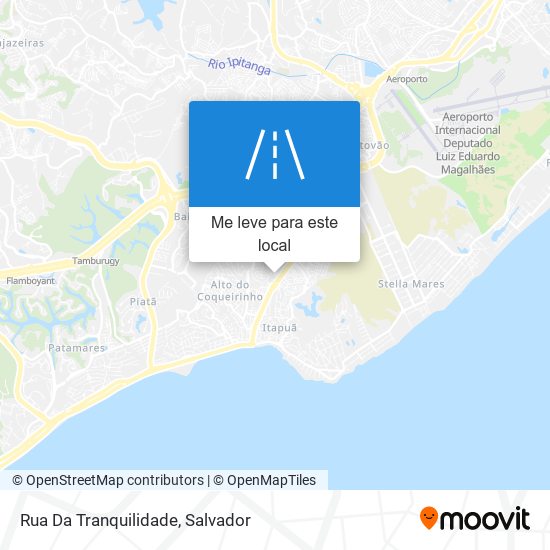 Rua Da Tranquilidade mapa