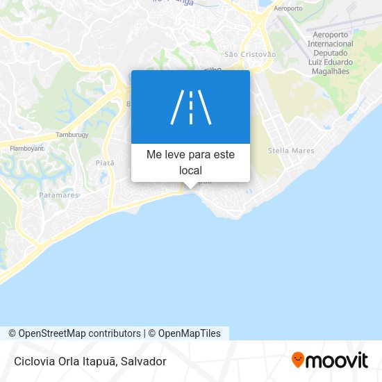 Ciclovia Orla Itapuã mapa