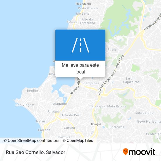 Rua Sao Cornelio mapa