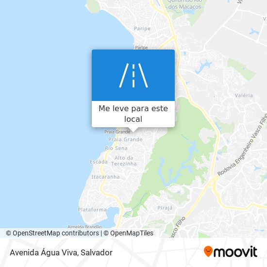 Avenida Água Viva mapa