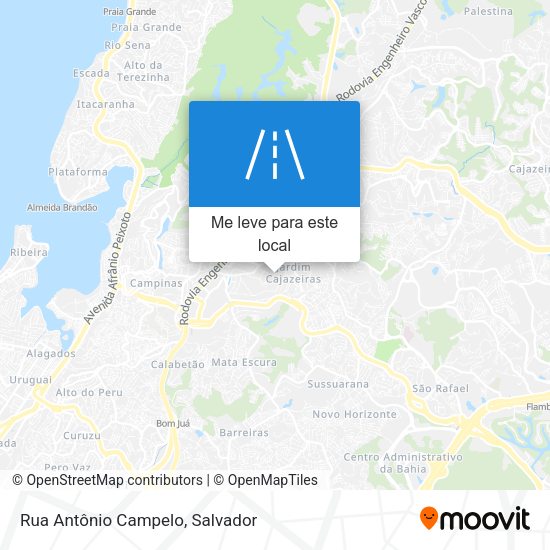 Rua Antônio Campelo mapa