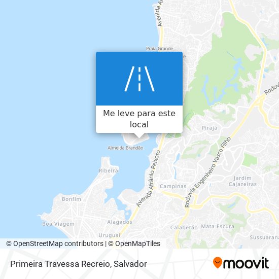 Primeira Travessa Recreio mapa