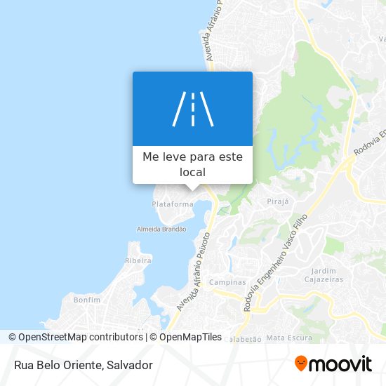 Rua Belo Oriente mapa