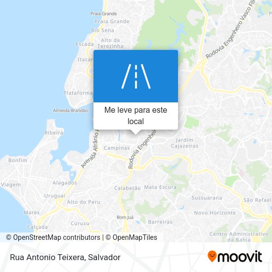 Rua Antonio Teixera mapa