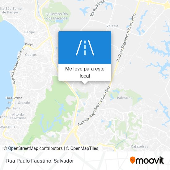 Rua Paulo Faustino mapa