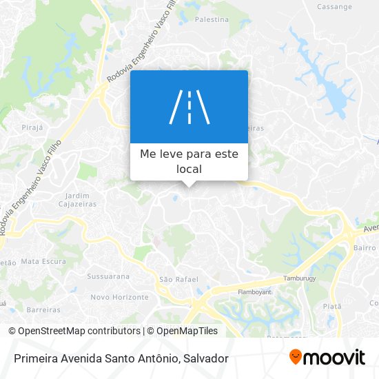 Primeira Avenida Santo Antônio mapa