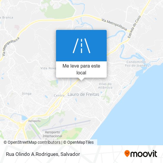 Rua Olindo A.Rodrigues mapa