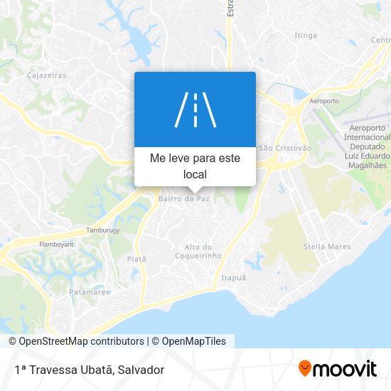 1ª Travessa Ubatã mapa