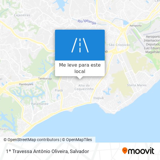 1ª Travessa Antônio Oliveira mapa