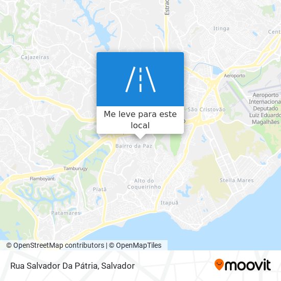 Rua Salvador Da Pátria mapa