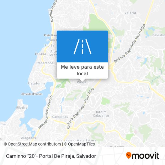 Caminho "20"- Portal De Piraja mapa