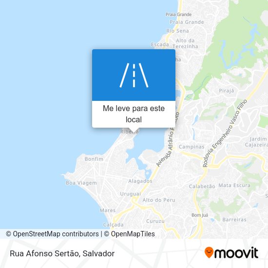 Rua Afonso Sertão mapa