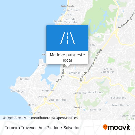 Terceira Travessa Ana Piedade mapa