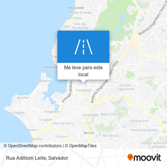 Rua Adilson Leite mapa
