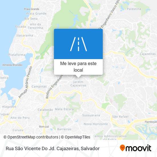 Rua São Vicente Do Jd. Cajazeiras mapa