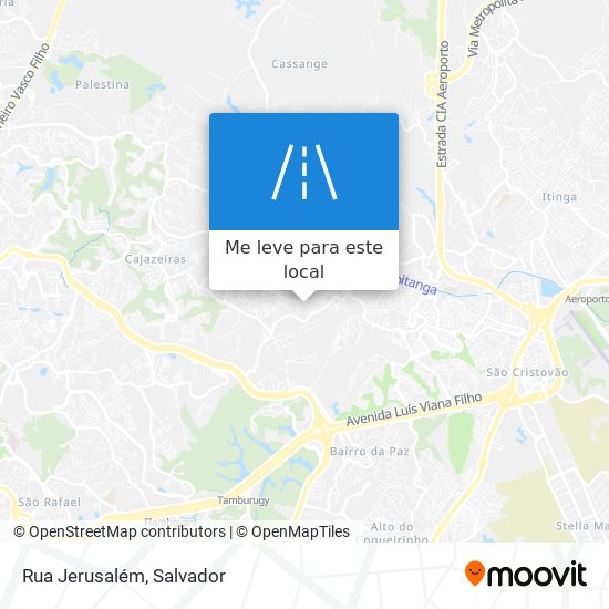 Rua Jerusalém mapa