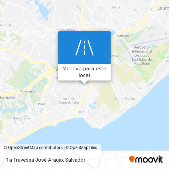 1a Travessa José Araujo mapa