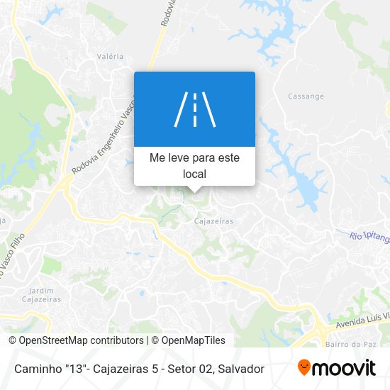 Caminho "13"- Cajazeiras 5 - Setor 02 mapa