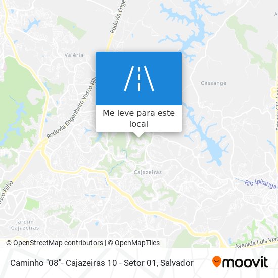 Caminho "08"- Cajazeiras 10 - Setor 01 mapa