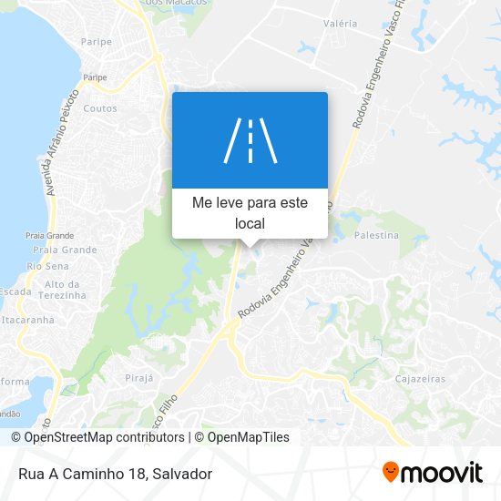 Rua A Caminho 18 mapa