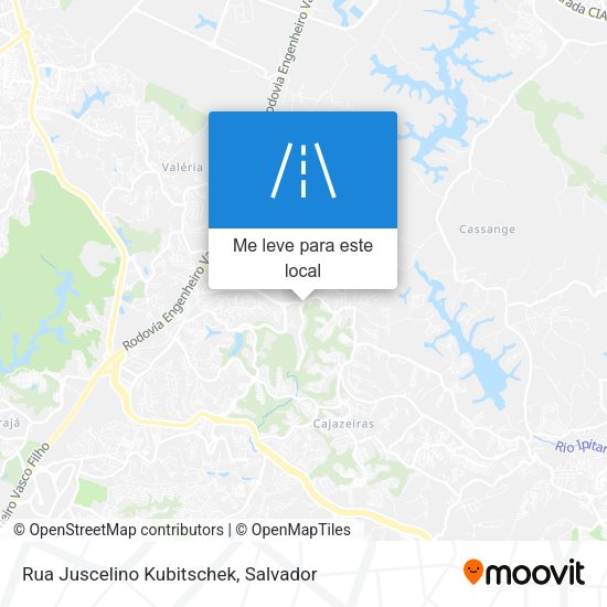 Rua Juscelino Kubitschek mapa