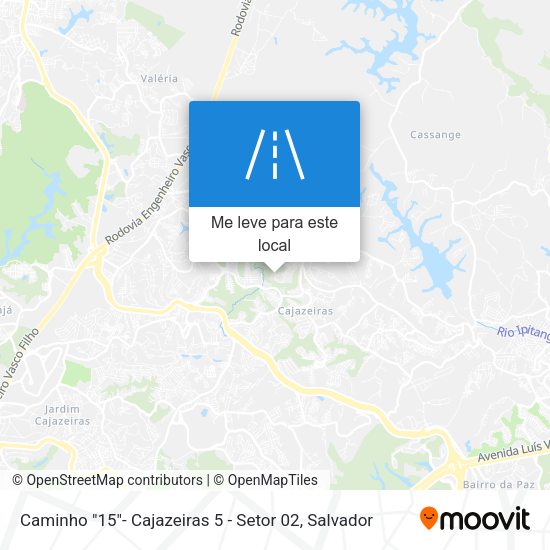 Caminho "15"- Cajazeiras 5 - Setor 02 mapa
