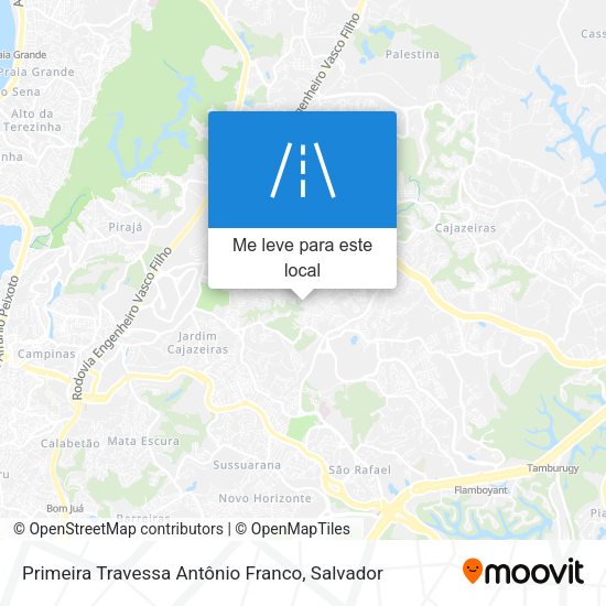 Primeira Travessa Antônio Franco mapa