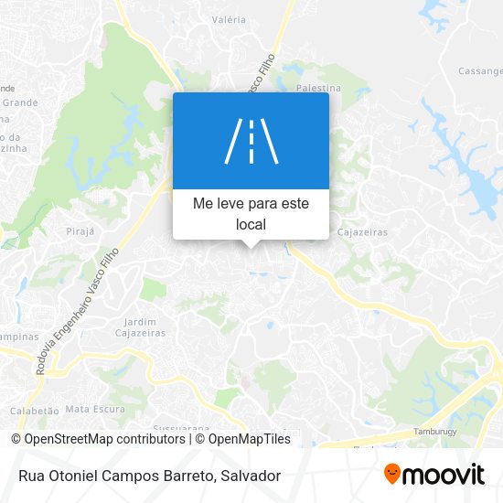 Rua Otoniel Campos Barreto mapa