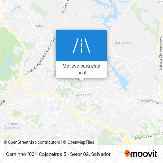 Caminho "03"- Cajazeiras 5 - Setor 02 mapa