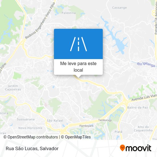 Rua São Lucas mapa