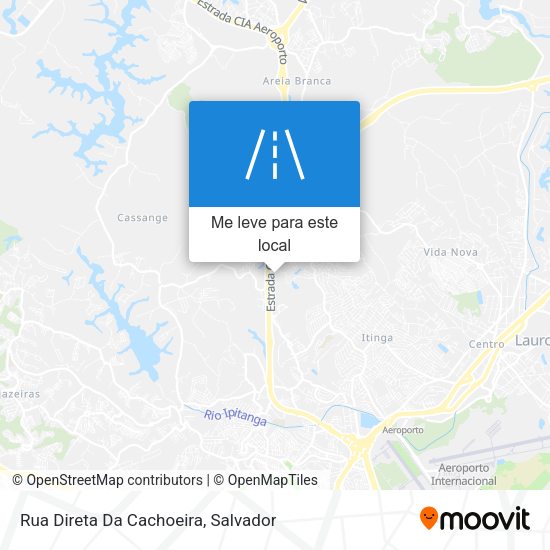 Rua Direta Da Cachoeira mapa