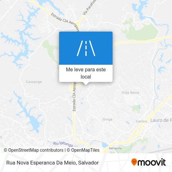 Rua Nova Esperanca Da Meio mapa