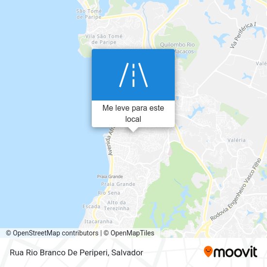 Rua Rio Branco De Periperi mapa