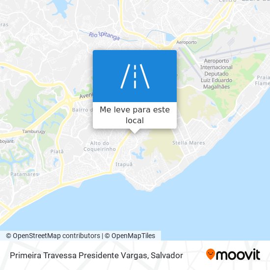 Primeira Travessa Presidente Vargas mapa