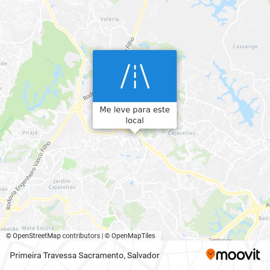 Primeira Travessa Sacramento mapa